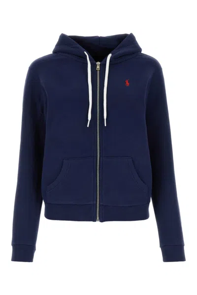 Polo Ralph Lauren Navy Blue Cotton Blend Sweatshirt In Cruisenavy