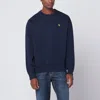 Polo Ralph Lauren Navy Blue Cotton-blend Sweatshirt In Blue