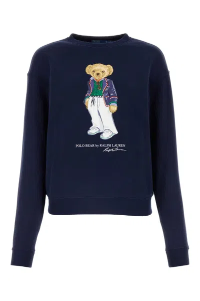 Polo Ralph Lauren Navy Blue Cotton Blend Sweatshirt In Cruisenavy