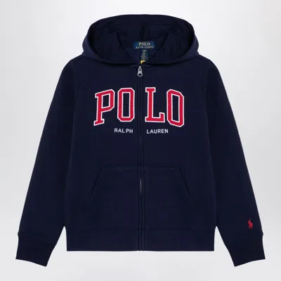 Polo Ralph Lauren Navy Blue Cotton Blend Sweatshirt With Logo