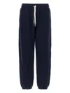 Polo Ralph Lauren Navy Blue Cotton Blend Trousers With Signature Embroidery In Blue