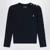 Polo Ralph Lauren Navy Blue Cotton Cable-knit Jumper