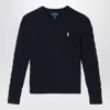 Polo Ralph Lauren Kids' Navy Blue Cotton Cable-knit Sweater