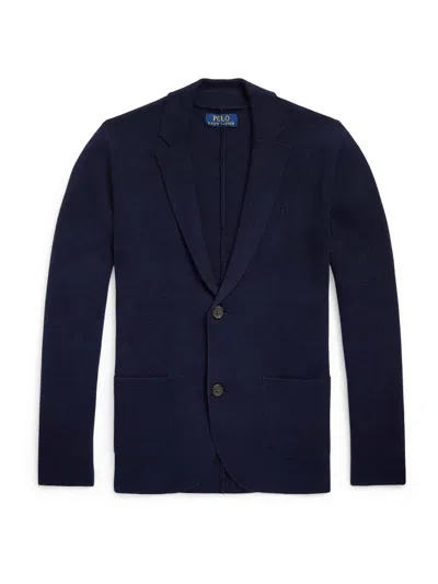 Polo Ralph Lauren Kids' Navy Blue Cotton Cardigan For Boys