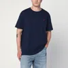 Polo Ralph Lauren Blue Crewneck T-shirt With Pony Embroidery On The Front In Blue