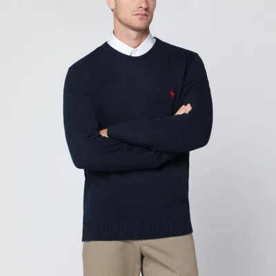 Polo Ralph Lauren Navy Blue Cotton Crewneck Sweater