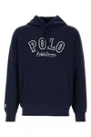 Polo Ralph Lauren Navy Blue Cotton Sweatshirt In Blue