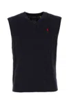 Polo Ralph Lauren Cable-knit Cotton Sweater Vest In Hunternavy