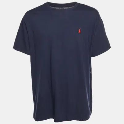 Pre-owned Polo Ralph Lauren Navy Blue Jersey Crewneck T-shirt Xl