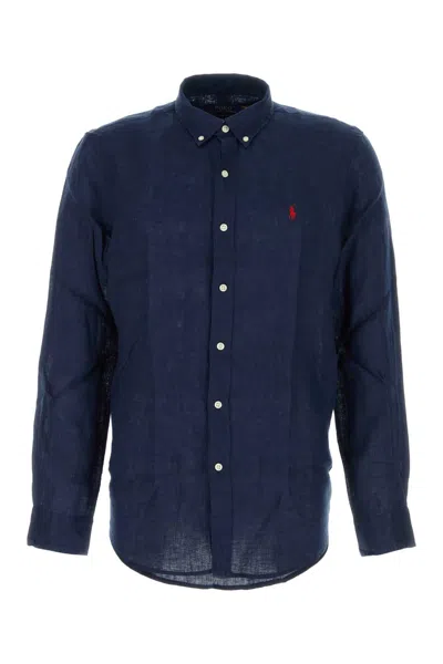 Polo Ralph Lauren Stretch Cotton Shirt In Blue
