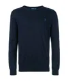 Polo Ralph Lauren Classic Knit Sweater With Round Neckline In Blue