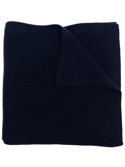 POLO RALPH LAUREN NAVY BLUE LOGO SCARF