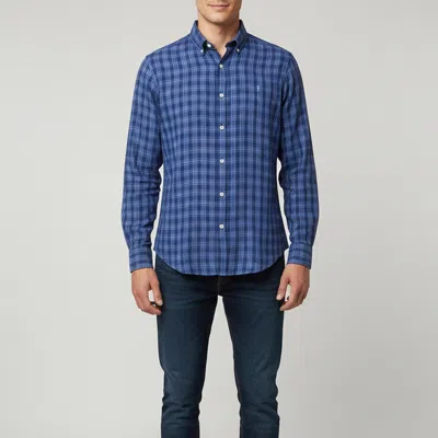 Pre-owned Polo Ralph Lauren Navy Blue Plaid Linen Button Down Shirt S