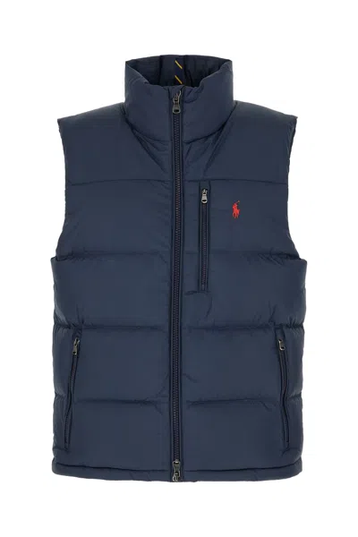 POLO RALPH LAUREN NAVY BLUE POLYESTER SLEEVELESS DOWN JACKET