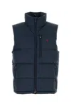 Polo Ralph Lauren Quilted High Collar Puffer Vest With Side Zip Pockets In Blue