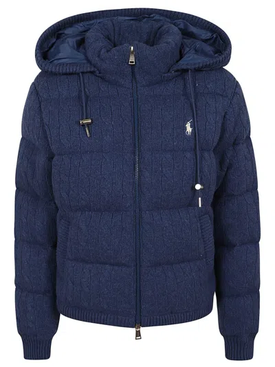 Polo Ralph Lauren Cashmere And Wool Down Jacket Duvets And Padded Items Blue