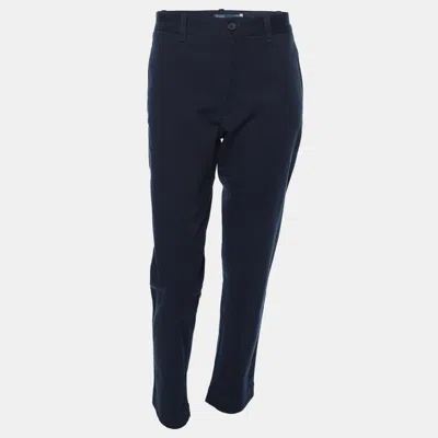 Pre-owned Polo Ralph Lauren Navy Blue Stretch Fabric The Slim Chino Trouser S