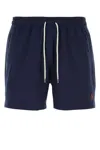 POLO RALPH LAUREN NAVY BLUE STRETCH POLYESTER SWIMMING SHORTS