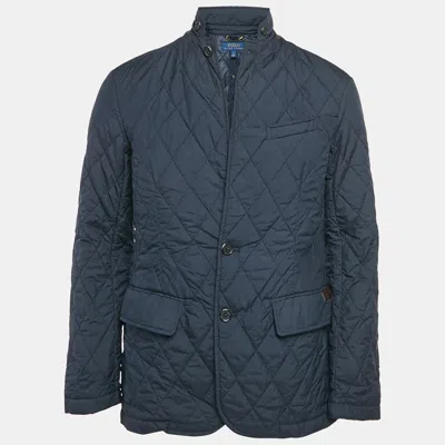 Pre-owned Polo Ralph Lauren Navy Blue Synthetic Quilted Jacket S