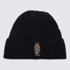 Polo Ralph Lauren Navy Blue Wool Hat In Black