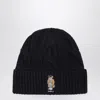 Polo Ralph Lauren Navy Blue Wool Polo Bear Hat In Black