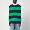 Polo Ralph Lauren Striped Long Sleeve Polo With Half Button Placket