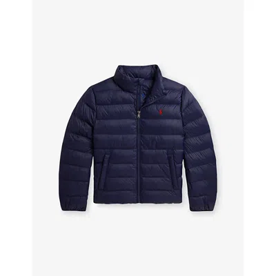 Polo Ralph Lauren Kids' Navy Boys' Brand-embroidered Quilted Shell Jacket Xl In Blue