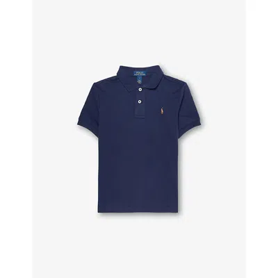 Polo Ralph Lauren Kids' Navy Boys' Logo-embroidered Cotton-piqué Polo Shirt In Blue