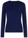 Polo Ralph Lauren Navy Cashmere Blend Sweater In Blue
