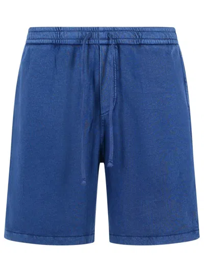 Polo Ralph Lauren Navy Cotton Bermuda Shorts In Blue