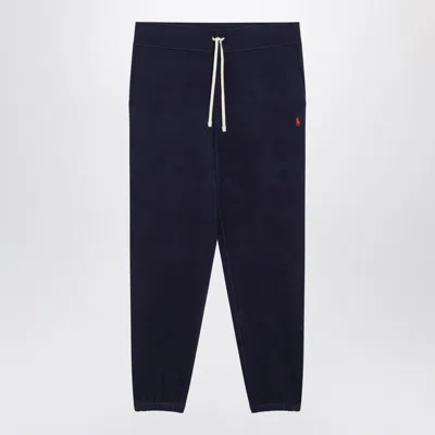 Polo Ralph Lauren Navy Cotton-blend Jogging Pants In Blue