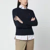 Polo Ralph Lauren Classic Cable Knit Sweater With Round Neckline And Ribbed Trim In Blue