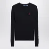 Polo Ralph Lauren Navy Cotton Cable-knit Sweater In Blue