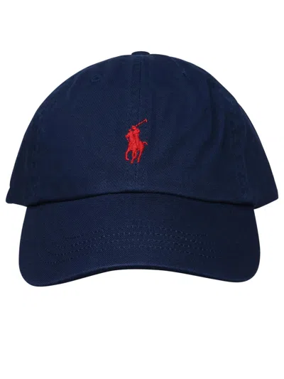 Polo Ralph Lauren Navy Cotton Hat In Blue
