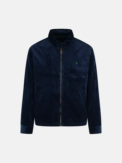 Polo Ralph Lauren Navy Cotton Jacket In Blue
