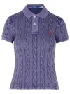 Polo Ralph Lauren Yellow Polo Pony Short Sleeve Shirt In Cotton Woman In Navy