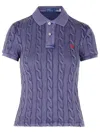 Polo Ralph Lauren Yellow Polo Pony Short Sleeve Shirt In Cotton Woman In Navy