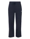 Polo Ralph Lauren Navy Cotton Sweatpants With Drawstring And Embroidered Logo In Blue