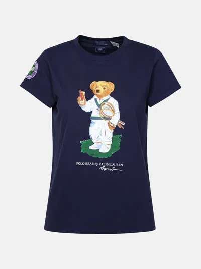 Polo Ralph Lauren Kids' Navy Cotton T-shirt In Blue