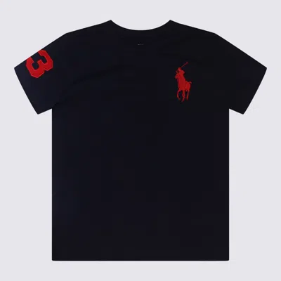 Polo Ralph Lauren Kids' Navy Cotton T-shirt In Black