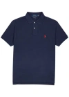 Polo Ralph Lauren Cotton Polo Shirt With Embroidered Logo In Navy