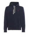Polo Ralph Lauren Zip-up Hooded Sweatshirt In Cotton-polyester Blend In Blue