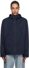 Polo Ralph Lauren Navy Lightweight Hooded Jacket In Newport Navy