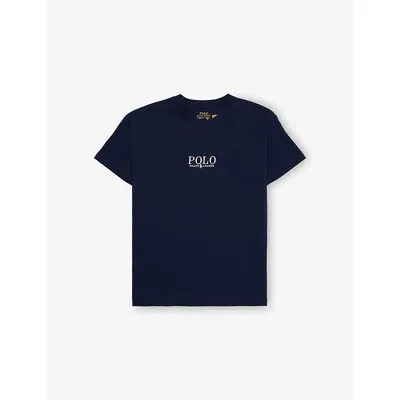 Polo Ralph Lauren Kids' Go-embroidery Short-sleeve Cotton-jersey T-shirt 6-14 Years Navy Xl