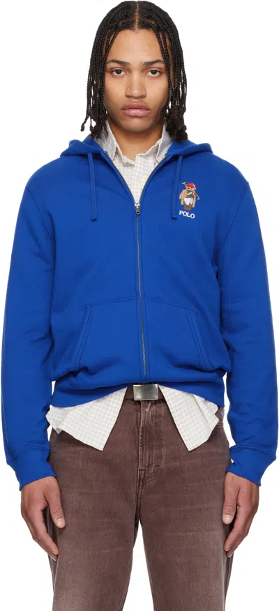 Polo Ralph Lauren Navy Long Sleeve Full Zip Hoodie In Multi