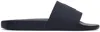 Polo Ralph Lauren Polo Bear Textured Slides In Navy/red Pp