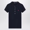 Polo Ralph Lauren Julie Logo-embroidered Polo Shirt In Newport Navy
