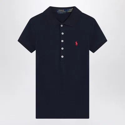 Polo Ralph Lauren Julie Logo-embroidered Polo Shirt In Newport Navy