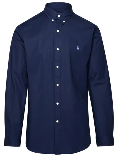 POLO RALPH LAUREN POLO RALPH LAUREN NAVY STRETCH COTTON SHIRT