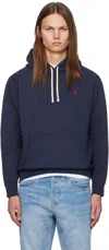 Polo Ralph Lauren Hooded Sweatshirt With Kangaroo Pocket In Blue